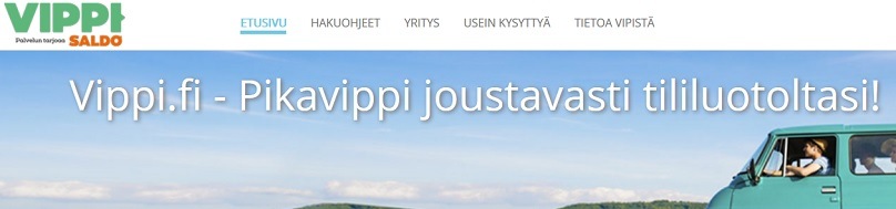 Vippi.fi on joustosaldo, josta käteisnosto onnistuu verkossa ta tekstiviestillä.